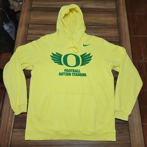 Nike Oregon Ducks Football LS Pullover Unisex Hoodie "Autzen Stadium" - Large